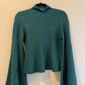 Mock Turtleneck Green Sweater